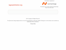Tablet Screenshot of lagosarbitration.org